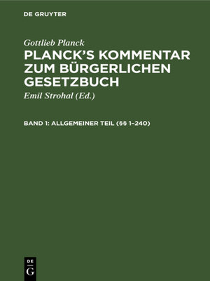 cover image of Allgemeiner Teil (§§ 1–240)